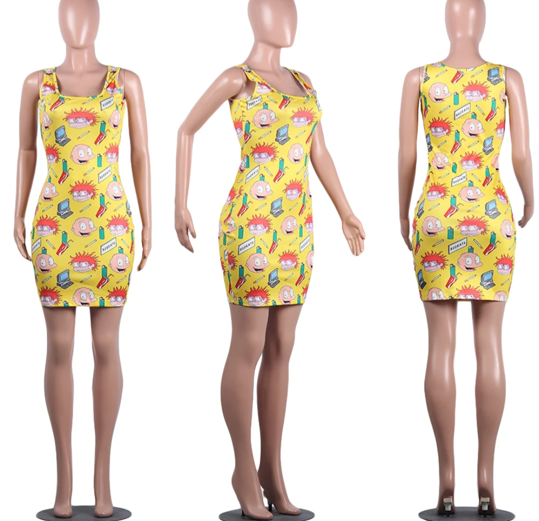 90s theme cartoon dresses