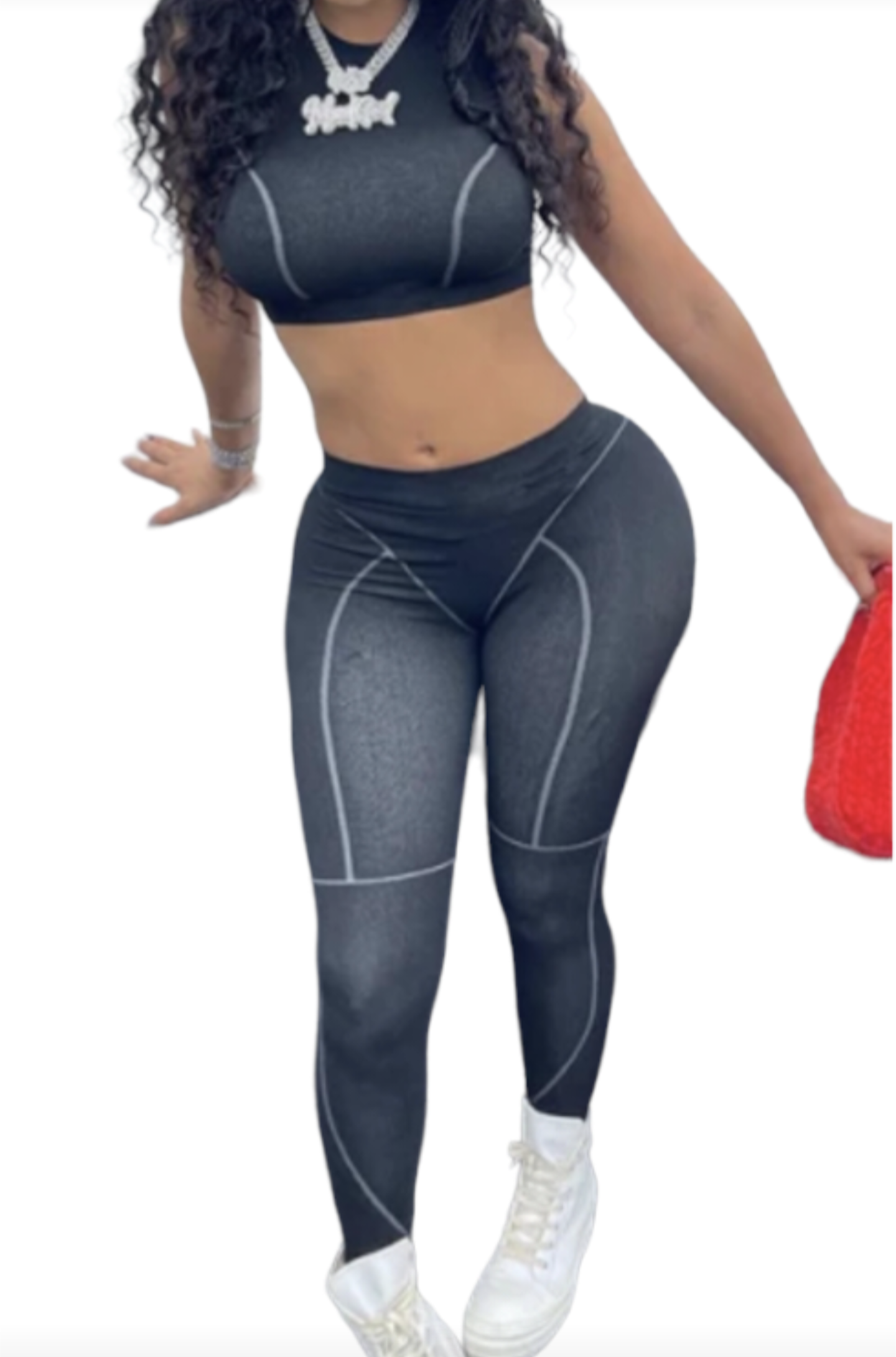 2 pc stretch leggings set