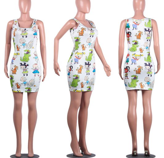 90s theme cartoon dresses